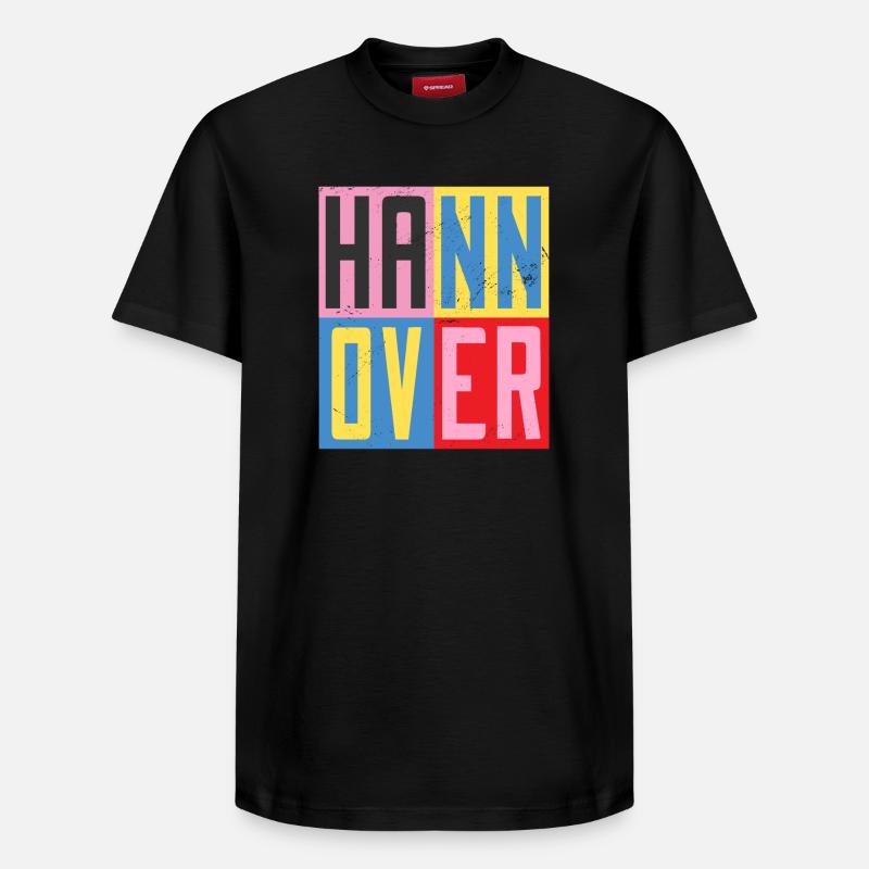 Design de Hanovre - T-shirt unisexe décontracté en coton Supima – de SPREAD - noir