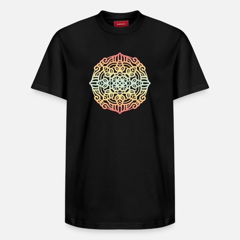 Mandala - T-shirt unisexe décontracté en coton Supima – de SPREAD - noir