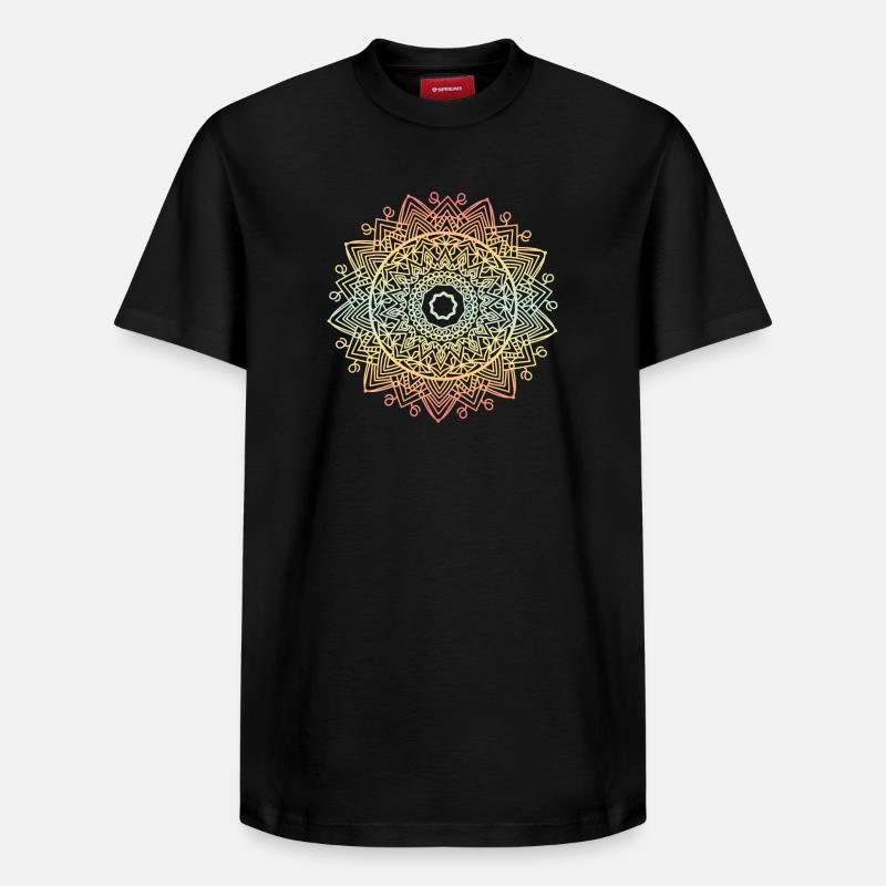 Mandala - T-shirt unisexe décontracté en coton Supima – de SPREAD - noir