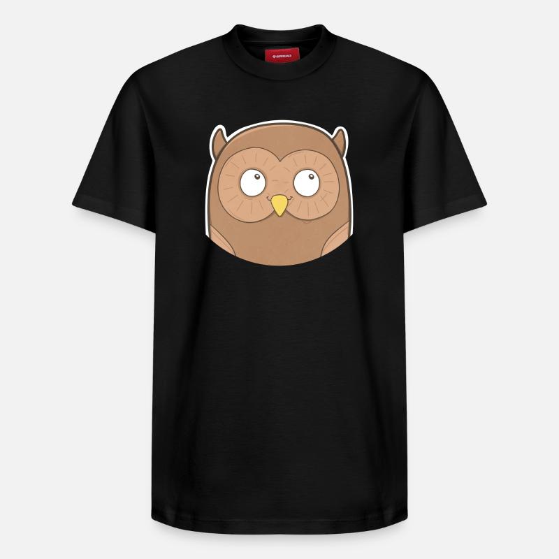Eule - Relaxed Unisex Supima Cotton T-Shirt – von SPREAD - Schwarz