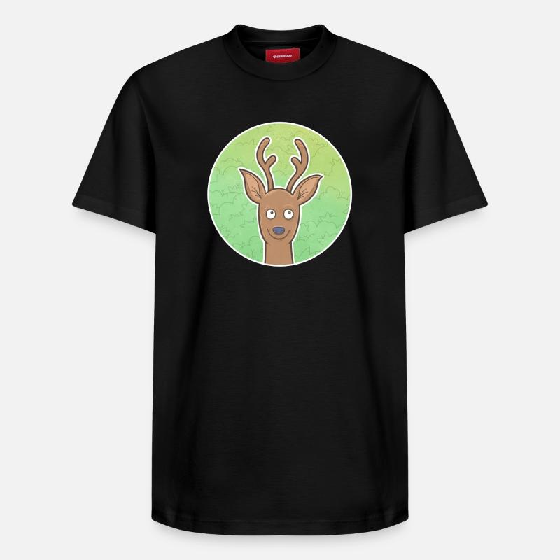 Chevreuil - T-shirt unisexe décontracté en coton Supima – de SPREAD - noir