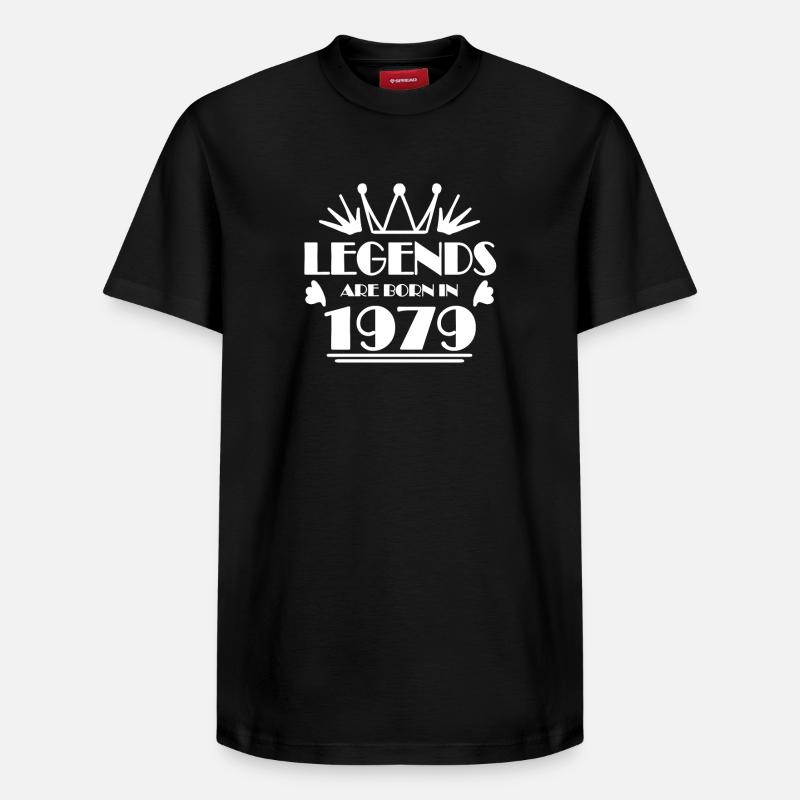 1979 - Né en 1979 - T-shirt unisexe décontracté en coton Supima – de SPREAD - noir