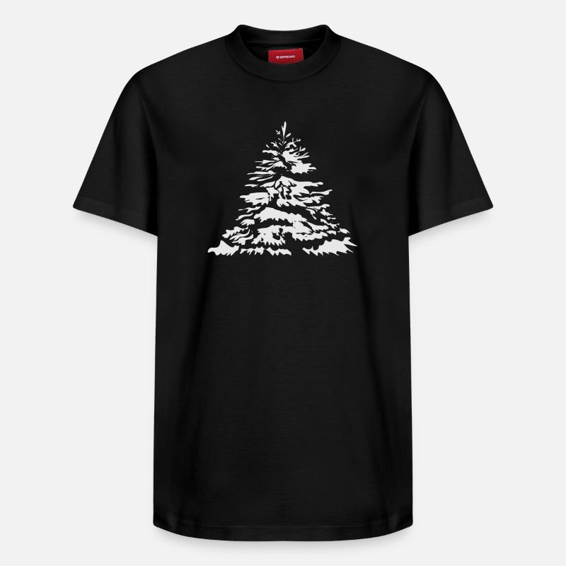 schneebedeckter Christbaum oder Tannenbaum - Relaxed Unisex Supima Cotton T-Shirt – von SPREAD - Schwarz