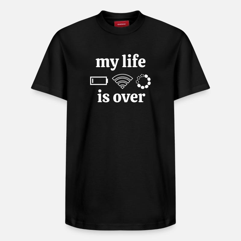 internet, connexion internet, geek - T-shirt unisexe décontracté en coton Supima – de SPREAD - noir