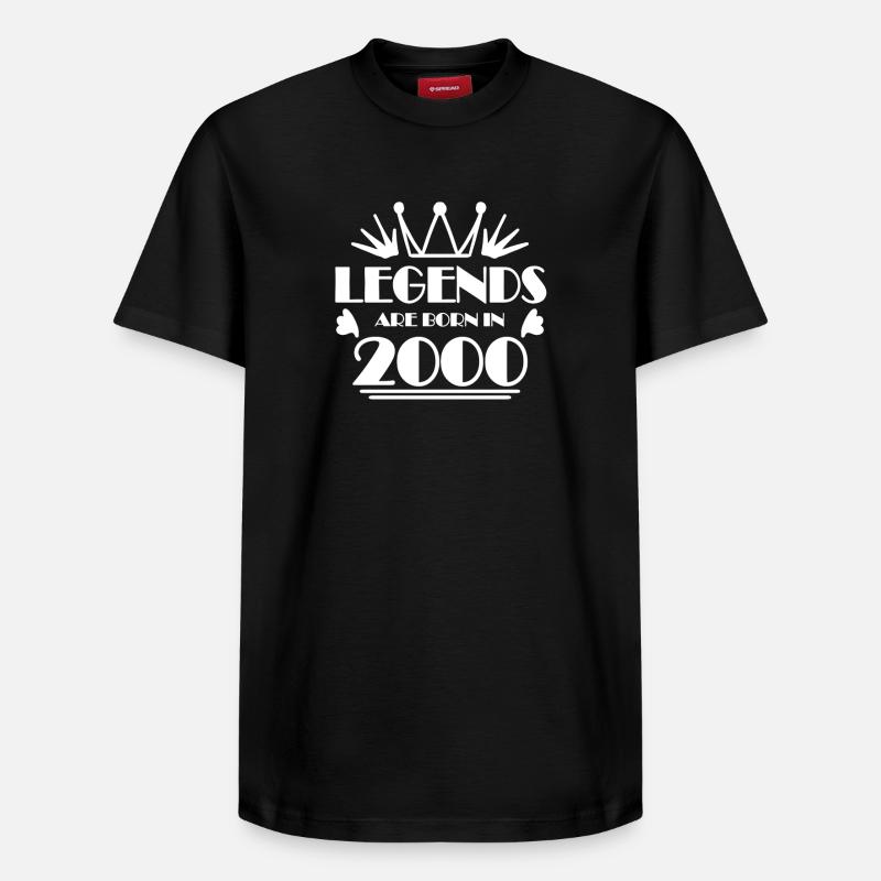 2000 - Né en 2000 - T-shirt unisexe décontracté en coton Supima – de SPREAD - noir