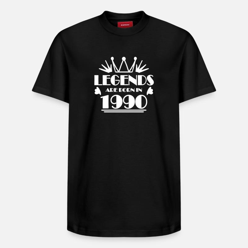 1990 - Né en 1990 - T-shirt unisexe décontracté en coton Supima – de SPREAD - noir