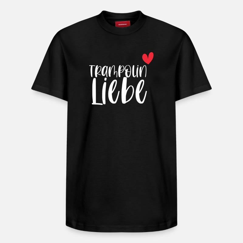 Trampolin Liebe Springen Hobby Geschenk - Relaxed Unisex Supima Cotton T-Shirt – von SPREAD - Schwarz