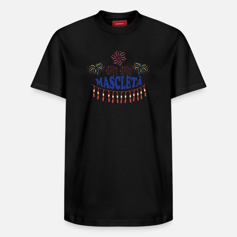 Feux d’artifice de Mascletà - T-shirt unisexe décontracté en coton Supima – de SPREAD - noir