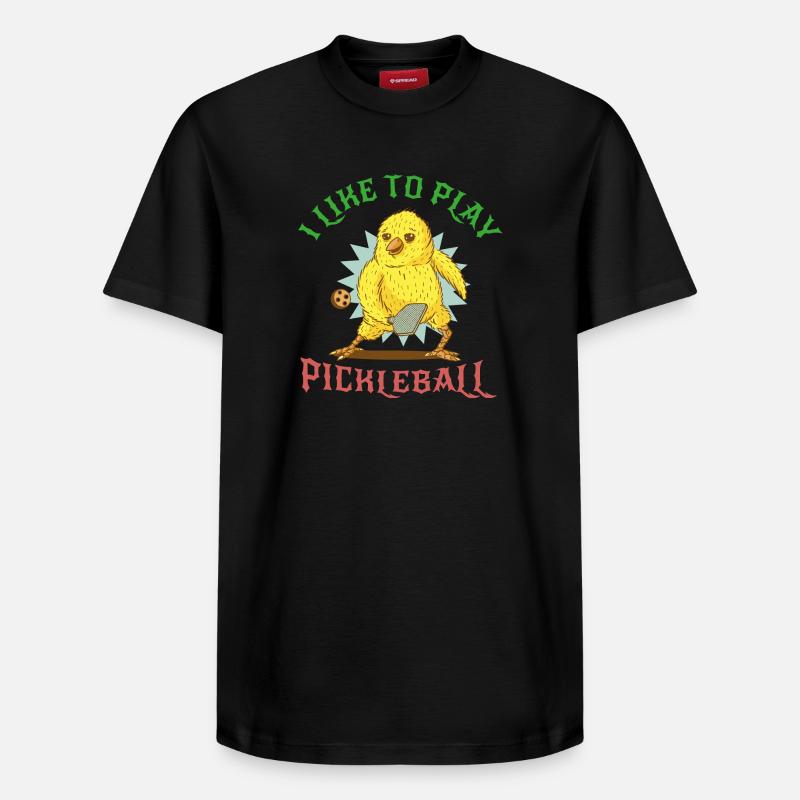 J’aime le pickleball - T-shirt unisexe décontracté en coton Supima – de SPREAD - noir