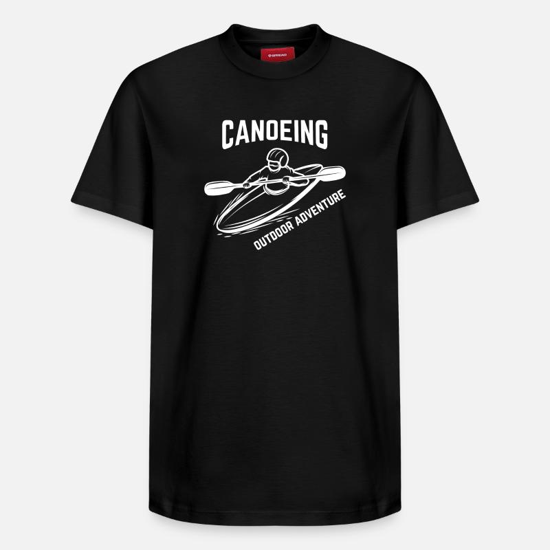 canoë, kayak, rafting - T-shirt unisexe décontracté en coton Supima – de SPREAD - noir