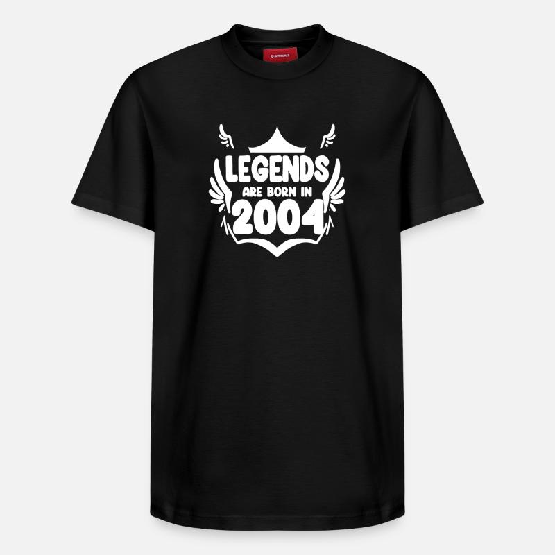 2004 - Né en 2004 - T-shirt unisexe décontracté en coton Supima – de SPREAD - noir