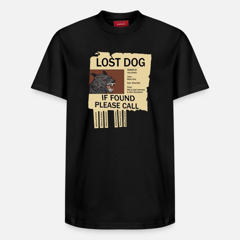 Missing Hellhound - Relaxed Unisex Supima Cotton T-Shirt – by SPREAD - black