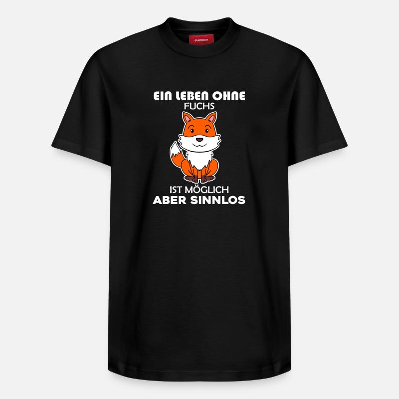 Fuchs Tier Wald Wildtier - Relaxed Unisex Supima Cotton T-Shirt – von SPREAD - Schwarz