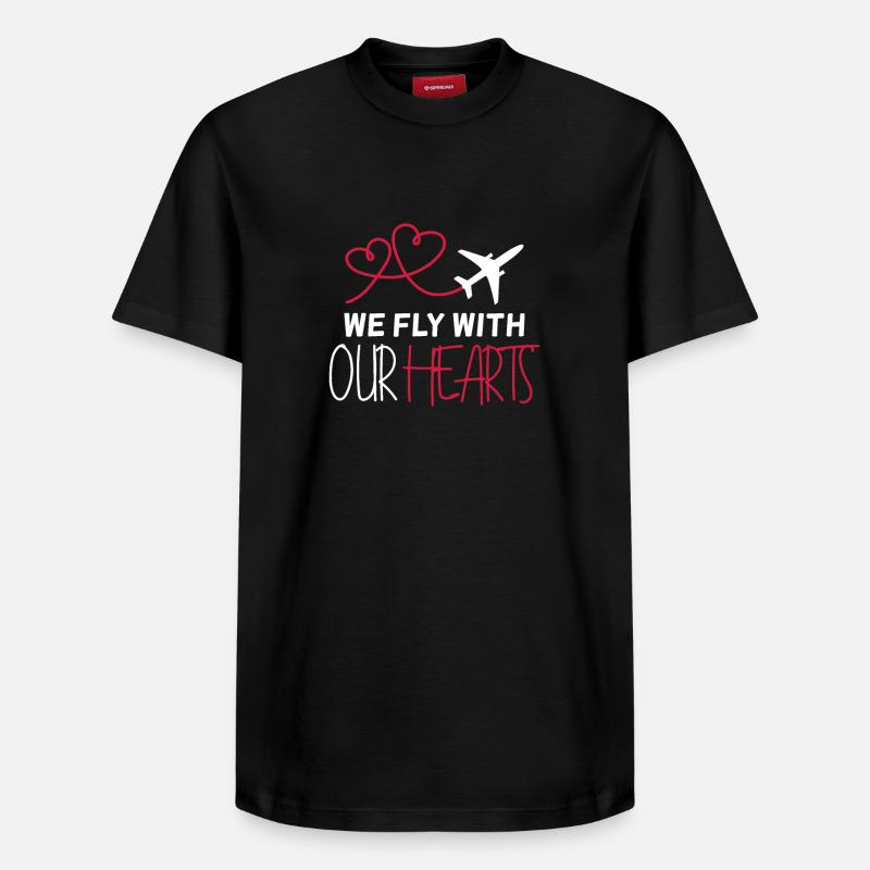 Flugzeug Pilot Spruch Geschenk - Relaxed Unisex Supima Cotton T-Shirt – von SPREAD - Schwarz