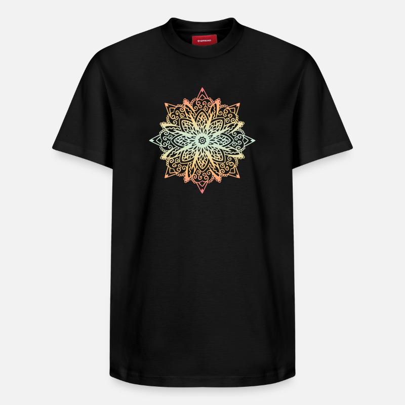 Mandala - T-shirt unisexe décontracté en coton Supima – de SPREAD - noir