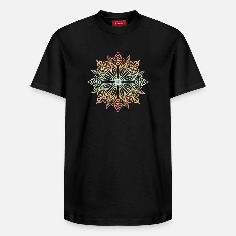 Mandala - T-shirt unisexe décontracté en coton Supima – de SPREAD - noir