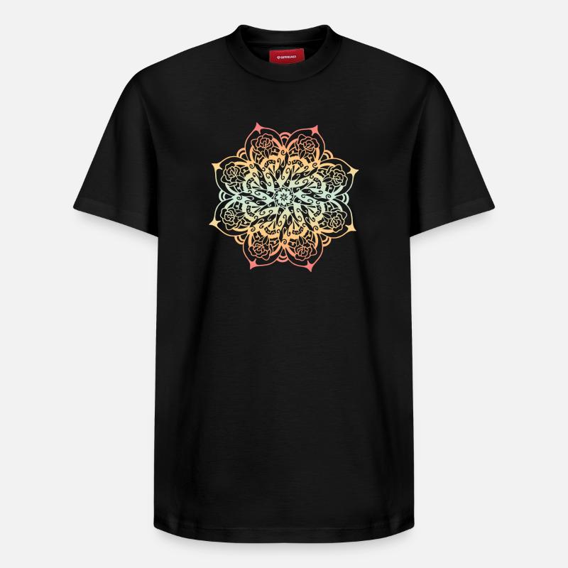Mandala - T-shirt unisexe décontracté en coton Supima – de SPREAD - noir