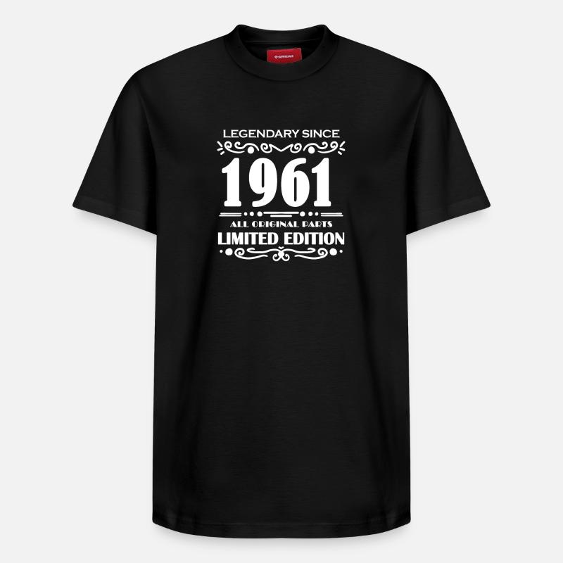 1961 - Né en 1961 - T-shirt unisexe décontracté en coton Supima – de SPREAD - noir