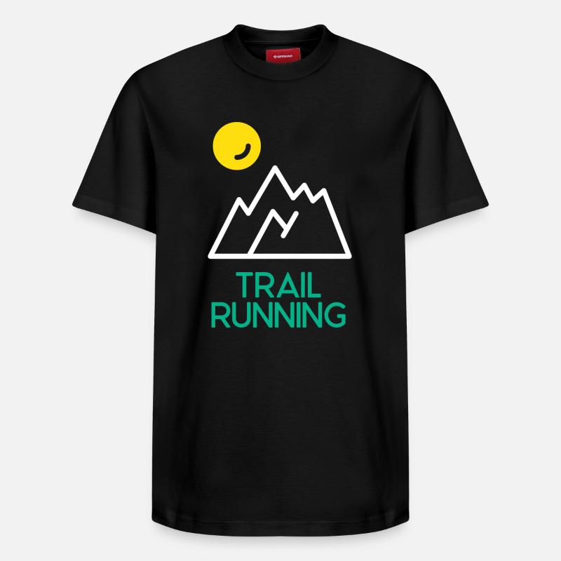 Trail Running - T-shirt unisexe décontracté en coton Supima – de SPREAD - noir