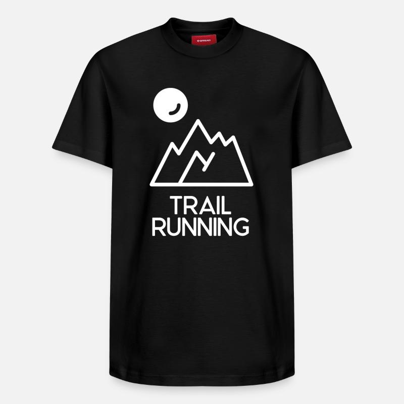 Trail Running - T-shirt unisexe décontracté en coton Supima – de SPREAD - noir