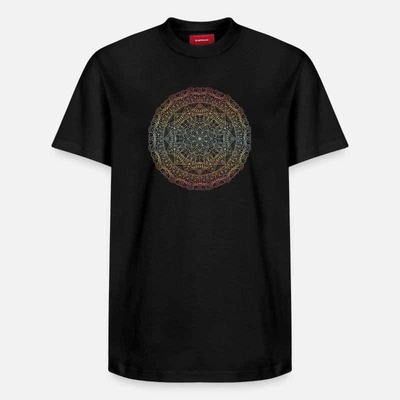 Mandala - T-shirt unisexe décontracté en coton Supima – de SPREAD - noir