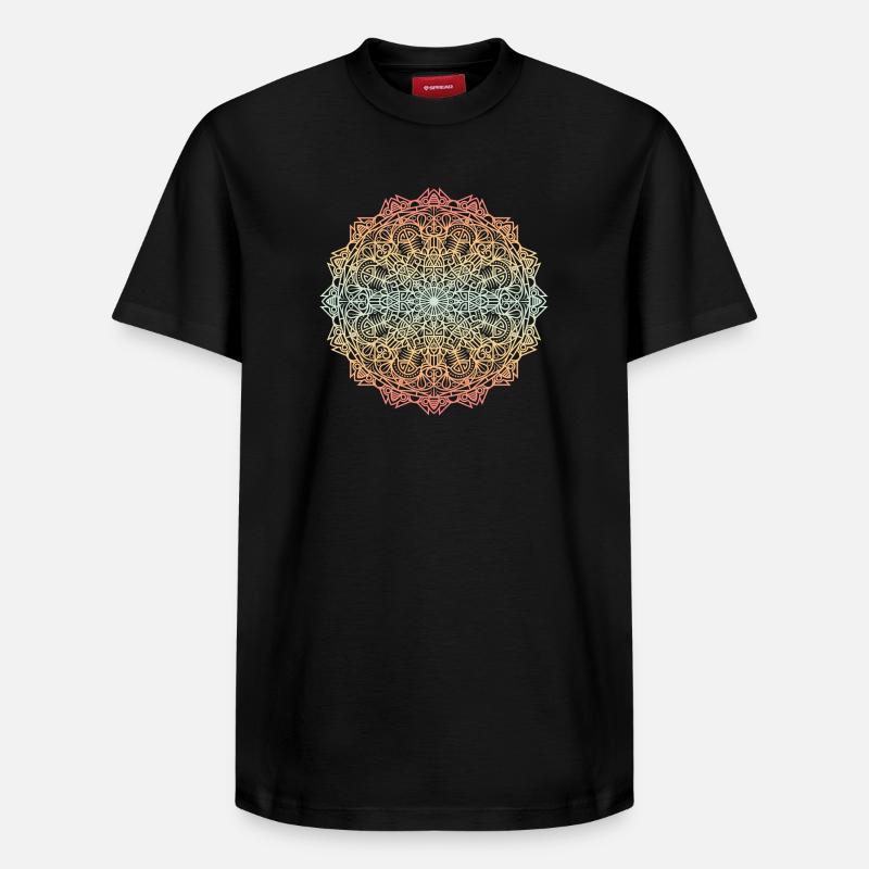 Mandala - Relaxed Unisex Supima Cotton T-Shirt – von SPREAD - Schwarz