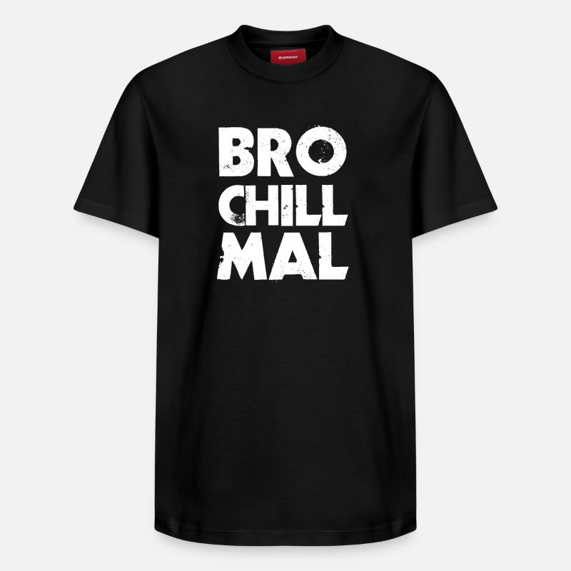 Bro Chill Mal - Relaxed Unisex Supima Cotton T-Shirt – von SPREAD - Schwarz