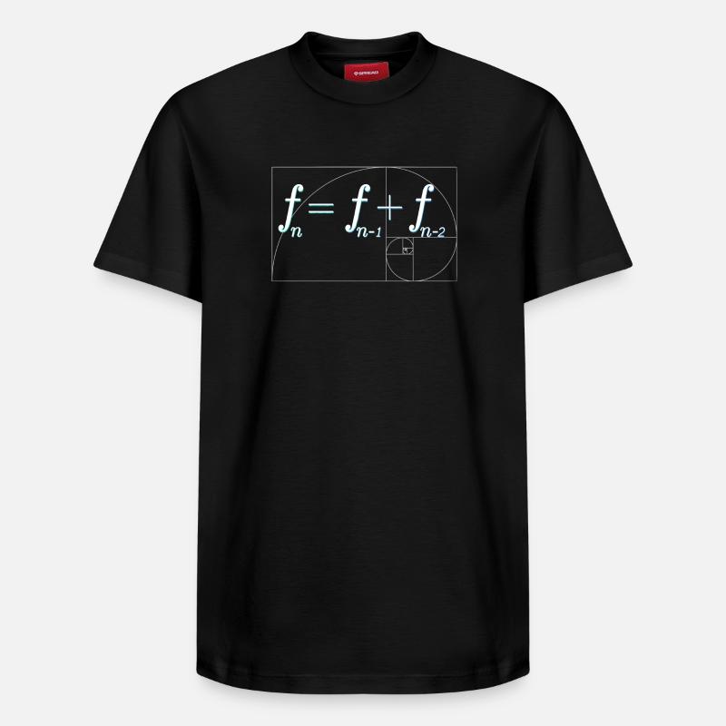 Fibonacci sequence - Relaxed Unisex Supima Cotton T-Shirt – by SPREAD - black