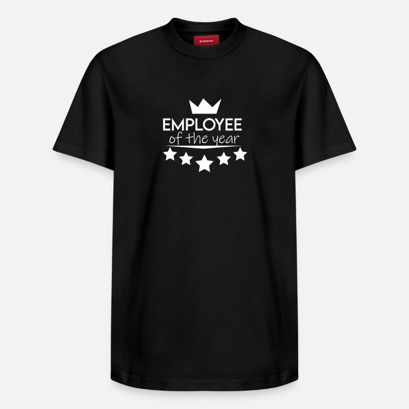 Employé de l’année - T-shirt unisexe décontracté en coton Supima – de SPREAD - noir