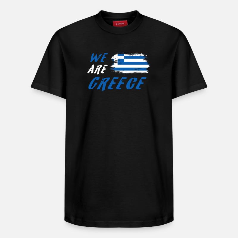 Nous sommes la Grèce - T-shirt unisexe décontracté en coton Supima – de SPREAD - noir
