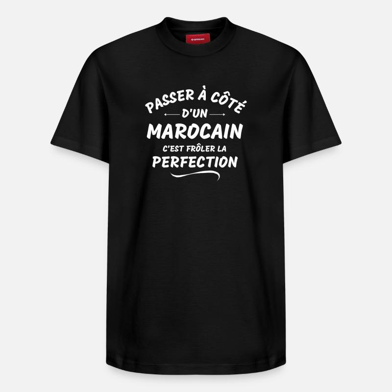 Maroc, marocain, je suis marocain - T-shirt unisexe décontracté en coton Supima – de SPREAD - noir