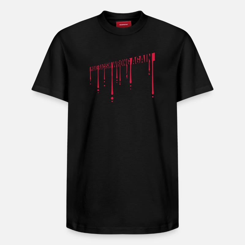 make racism wrong again - Relaxed Unisex Supima Cotton T-Shirt – von SPREAD - Schwarz