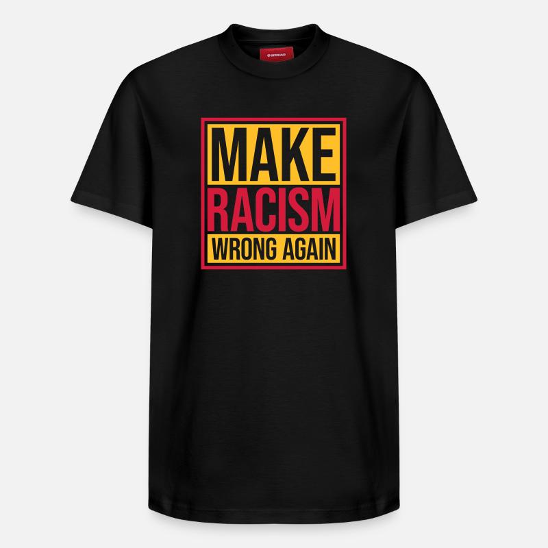 make racism wrong again - Relaxed Unisex Supima Cotton T-Shirt – von SPREAD - Schwarz
