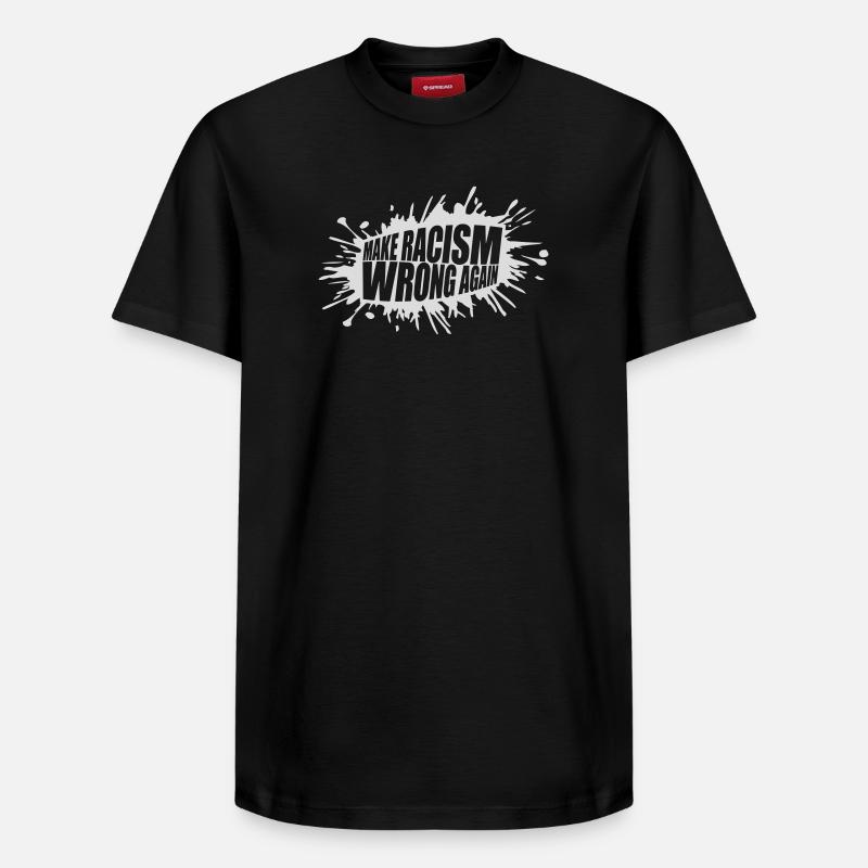 make racism wrong again - Relaxed Unisex Supima Cotton T-Shirt – von SPREAD - Schwarz