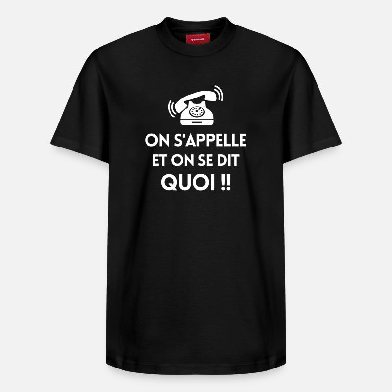 chtimi, chti, ch'timi - T-shirt unisexe décontracté en coton Supima – de SPREAD - noir