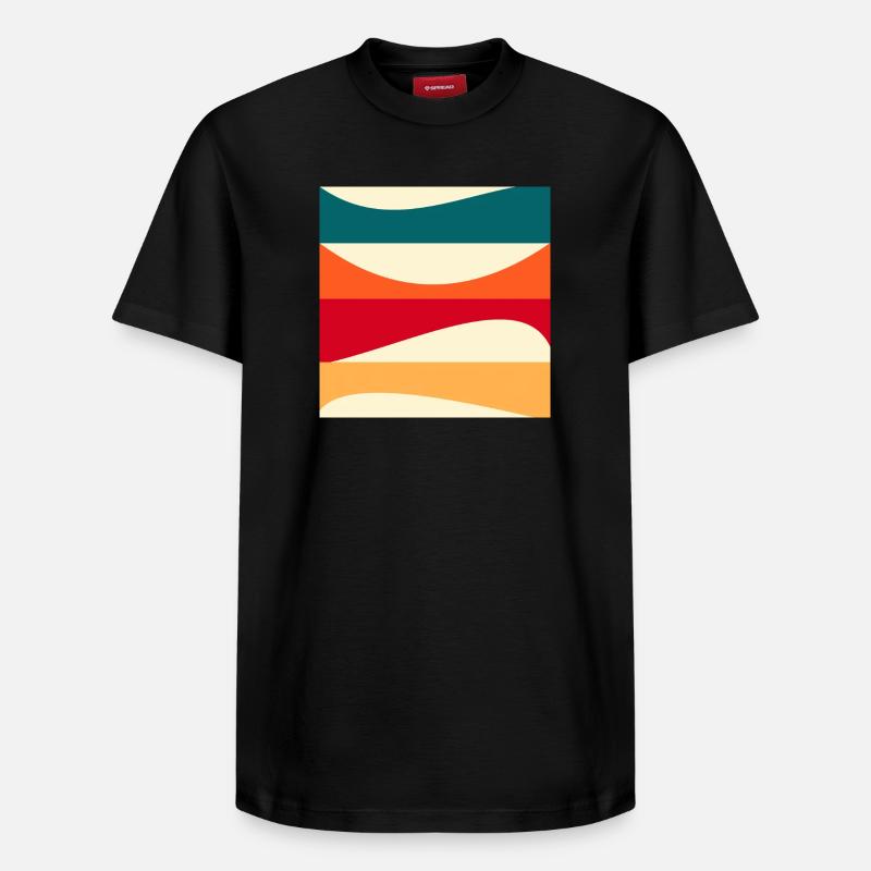Constructivism - MODERN ART - BACKGROUND - Relaxed Unisex Supima Cotton T-Shirt – by SPREAD - black