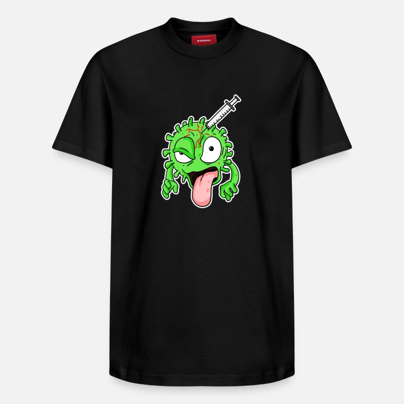 Vaccination contre le virus - T-shirt unisexe décontracté en coton Supima – de SPREAD - noir