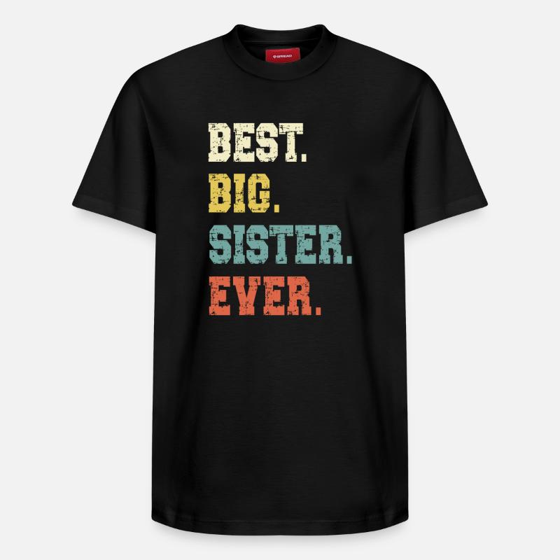 Grosse Schwester - Relaxed Unisex Supima Cotton T-Shirt – von SPREAD - Schwarz