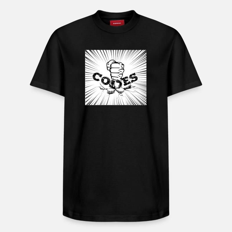 CRACK CODES - Relaxed Unisex Supima Cotton T-Shirt – by SPREAD - black