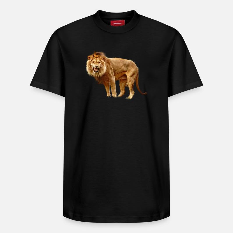 Lion - T-shirt unisexe décontracté en coton Supima – de SPREAD - noir