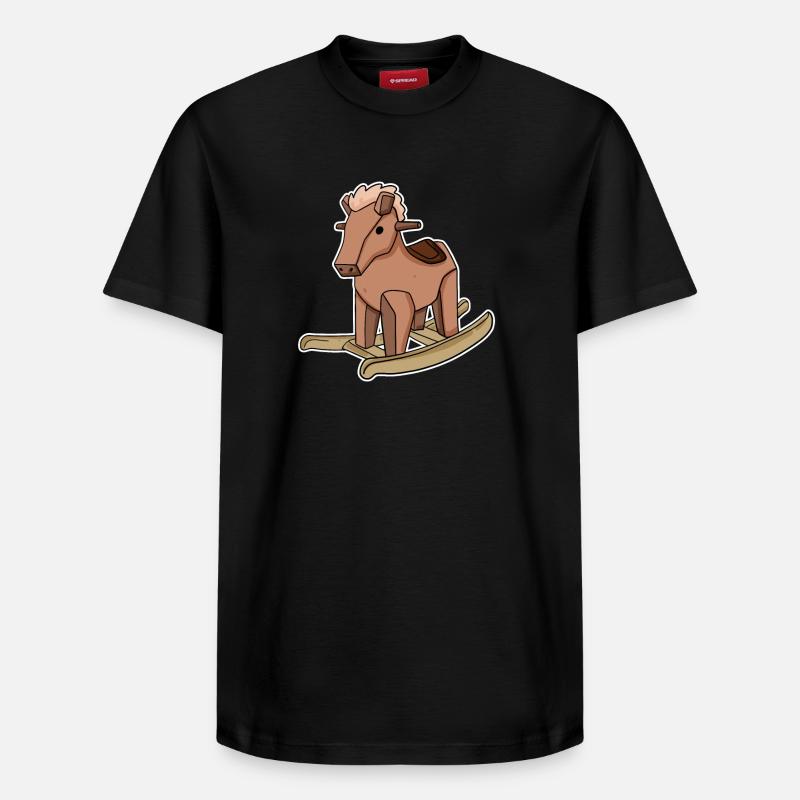 Cheval - T-shirt unisexe décontracté en coton Supima – de SPREAD - noir