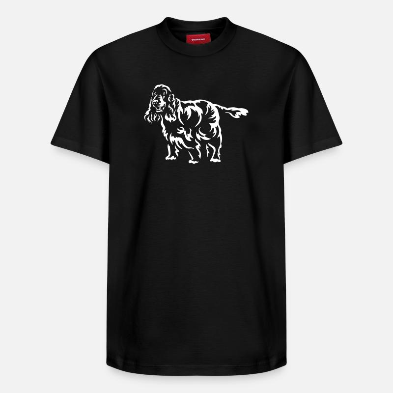 Cocker Spaniel - T-shirt unisexe décontracté en coton Supima – de SPREAD - noir