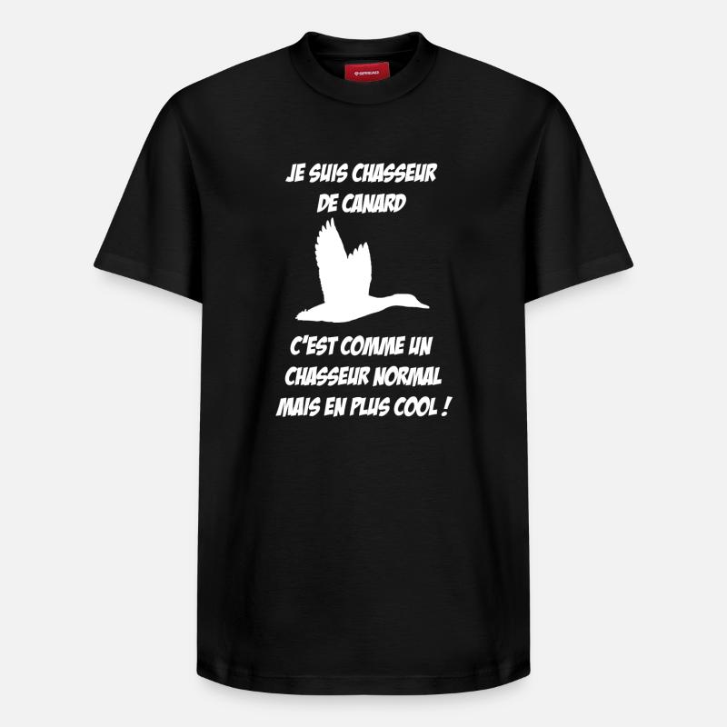 chasseur de canard - T-shirt unisexe décontracté en coton Supima – de SPREAD - noir