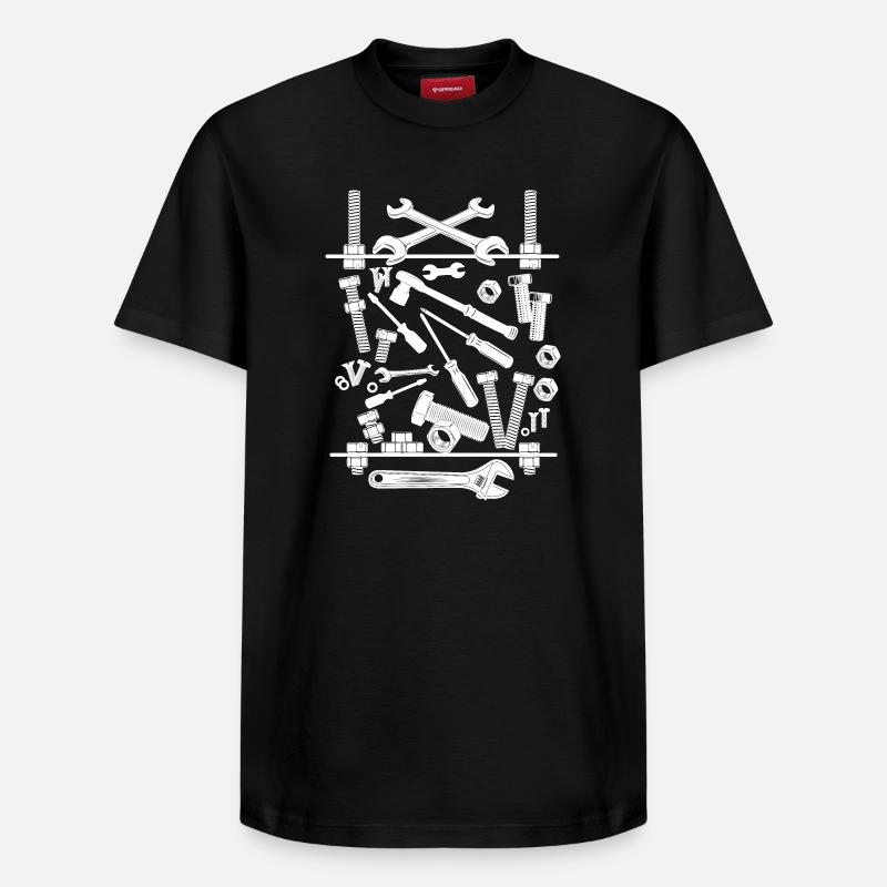 Composition of tools white - Relaxed Unisex Supima Cotton T-Shirt – by SPREAD - black