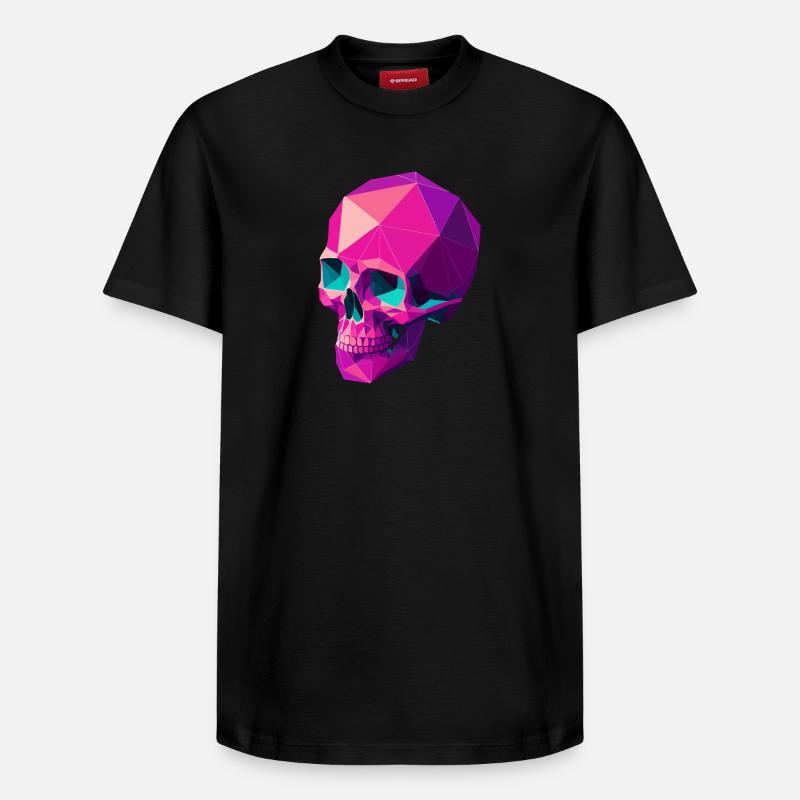Crâne Géométrique - T-shirt unisexe décontracté en coton Supima – de SPREAD - noir