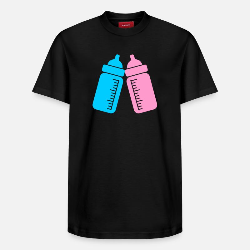 Biberons - T-shirt unisexe décontracté en coton Supima – de SPREAD - noir