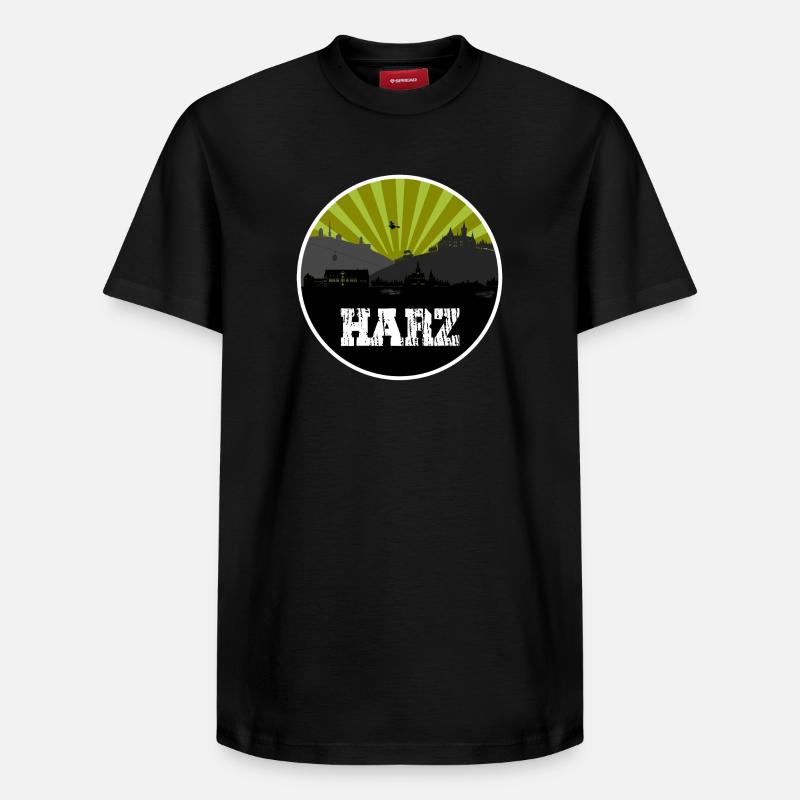 Résine Retro Skyline - T-shirt unisexe décontracté en coton Supima – de SPREAD - noir