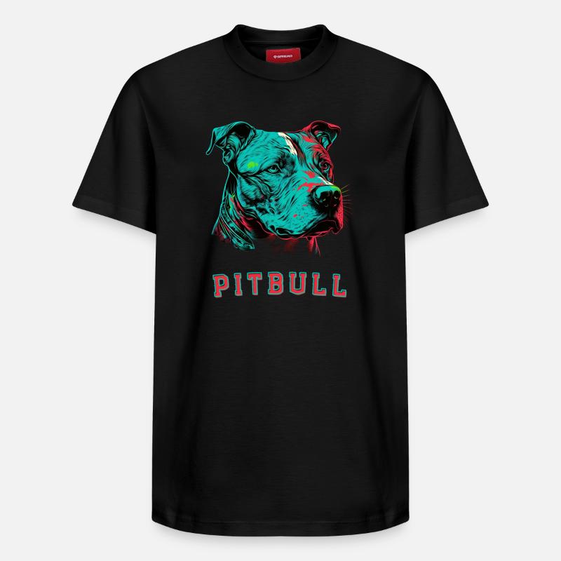 Pitbull - Relaxed Unisex Supima Cotton T-Shirt – von SPREAD - Schwarz