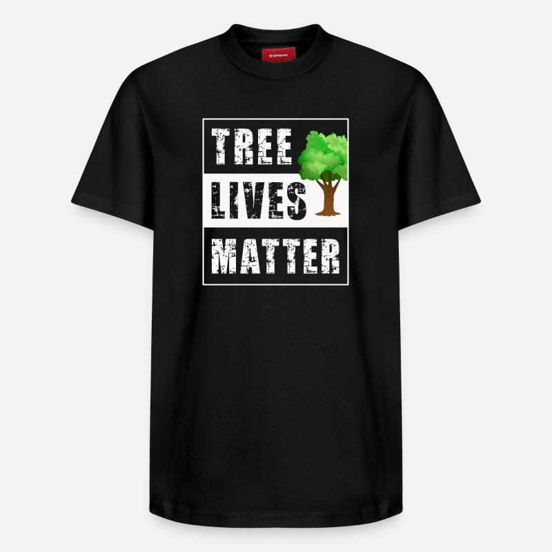 Baum Bäume - Relaxed Unisex Supima Cotton T-Shirt – von SPREAD - Schwarz
