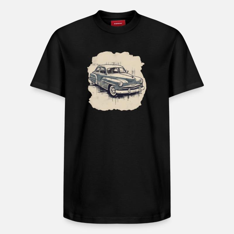 Voiture de collection - T-shirt unisexe décontracté en coton Supima – de SPREAD - noir